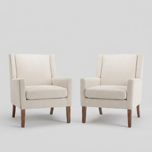 Wingback Mid-Century Accent Chair, Set of 2