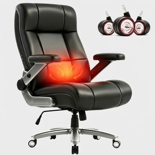 Big and Tall Office Chair with Massage & Heat
